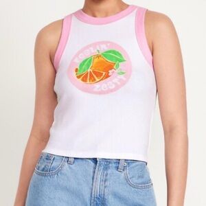 Old Navy Tank Top - Pink and White